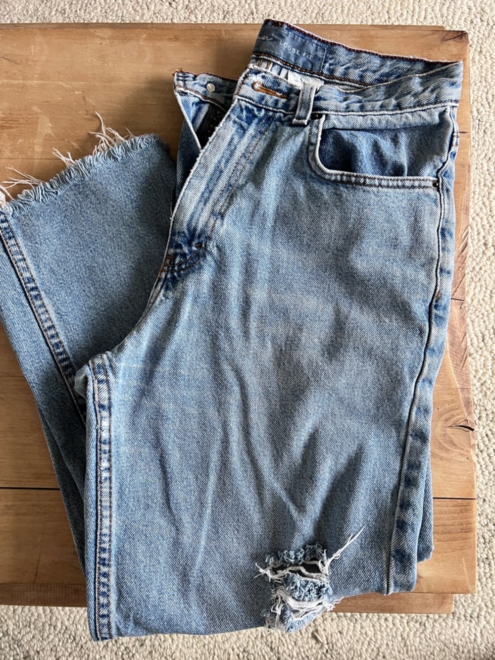 Vintage Eddie Bauer Distressed High-Rise Jeans | Loose Fit